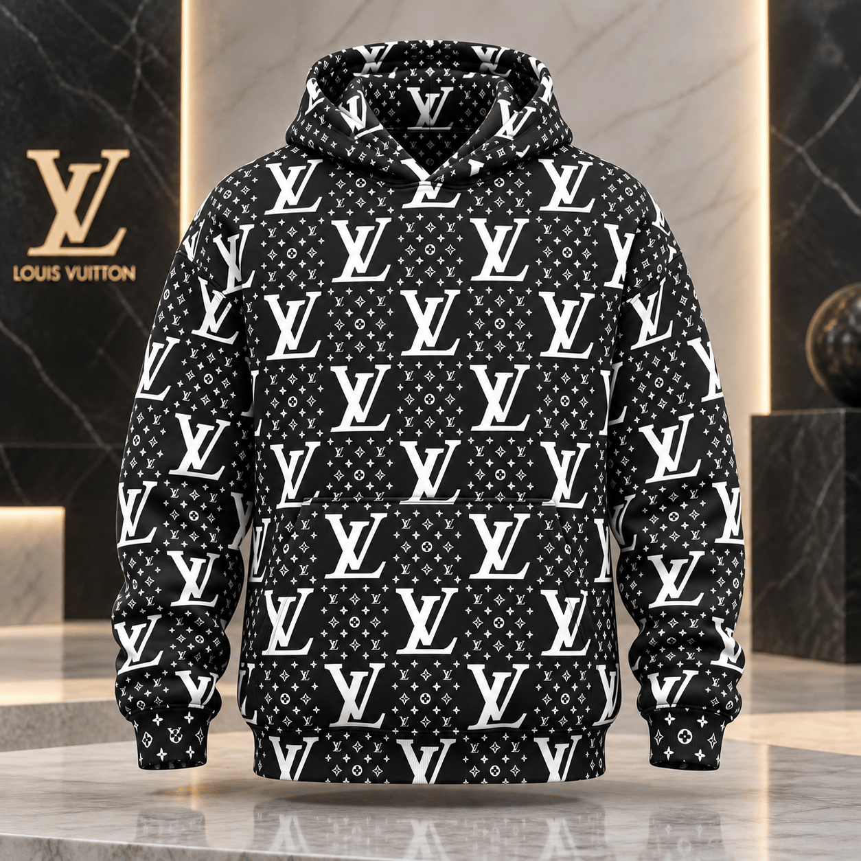 Louis Vuitton | Oversized Monogram Grid Hoodie Black Friday 2026 Collection