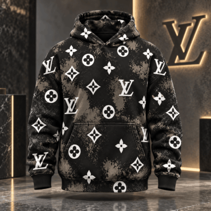 Louis Vuitton | Distressed Monogram Print Hoodie Year-End 2026 Collection