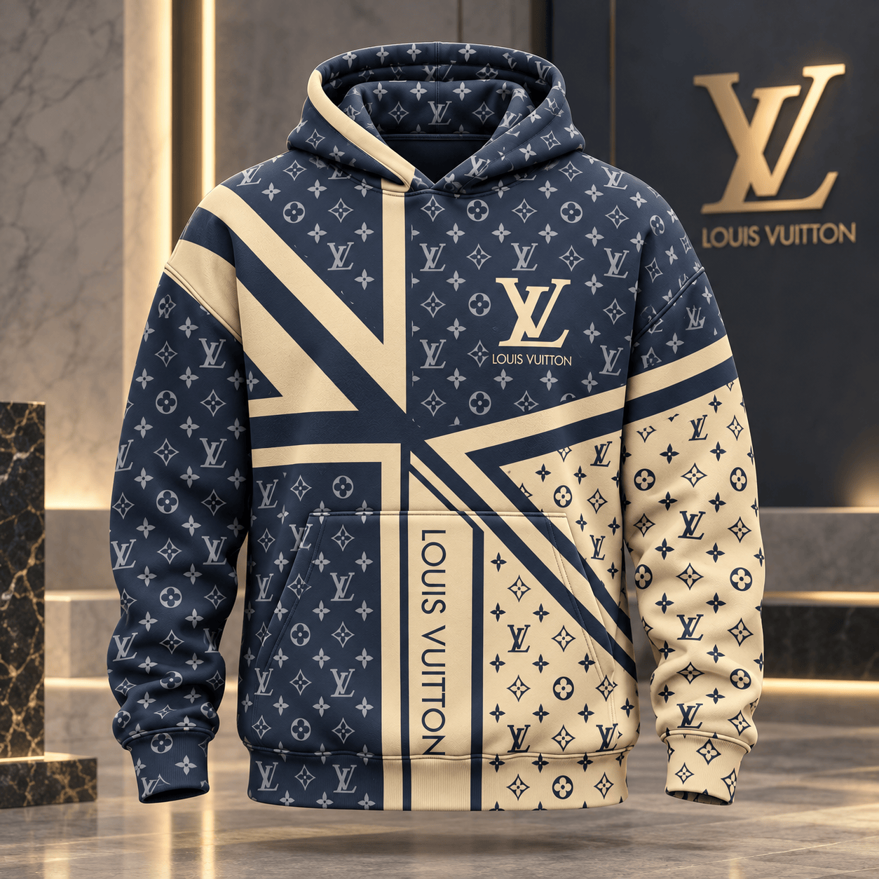 Louis Vuitton | Monogram Geometric Colorblock Hoodie Year-End 2026 Collection