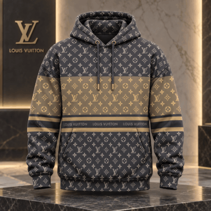 Louis Vuitton | Two-Tone Monogram Stripe Hoodie Year-End 2026 Collection