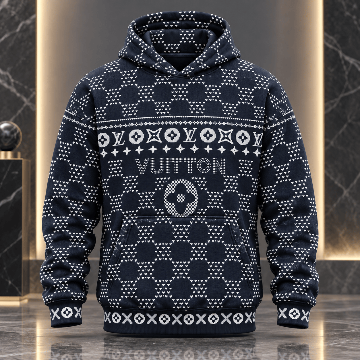 Louis Vuitton | Heart-Stitch Monogram Pattern Hoodie Year-End 2026 Collection