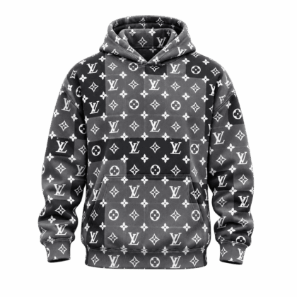 Louis Vuitton | Grayscale Patchwork Monogram Hoodie Year-End 2026 Collection