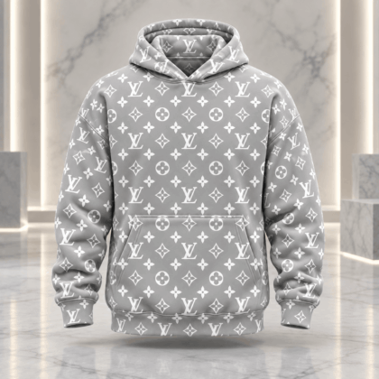 Louis Vuitton | Silver Allover Monogram Hoodie Year-End 2026 Collection