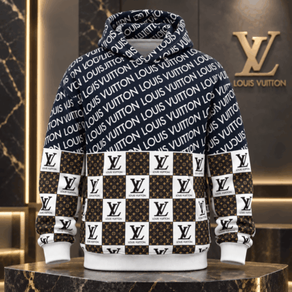 Louis Vuitton | Monogram Checkerboard Split Print Hoodie Year-End 2026 Collection