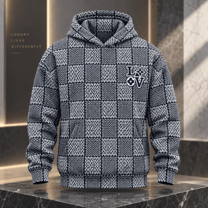 Louis Vuitton | Textured Damier Check Hoodie Year-End 2026 Collection
