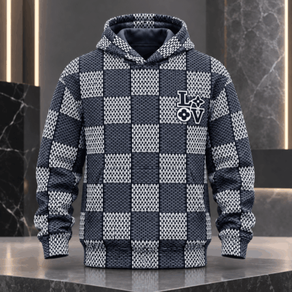 Louis Vuitton | Monochrome Woven Checkerboard Hoodie Year-End 2026 Collection