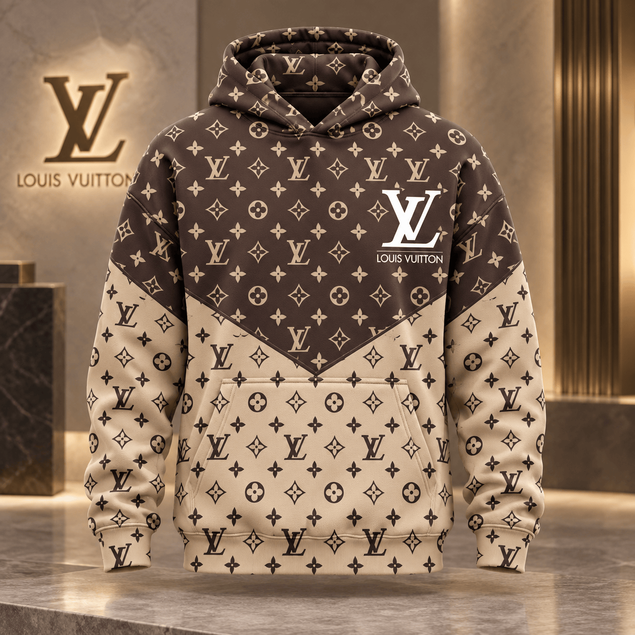 Louis Vuitton | Monogram Chevron Colorblock Hoodie Year-End 2026 Collection
