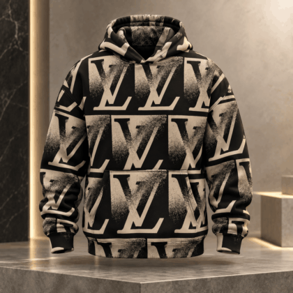 Louis Vuitton | Distressed Oversized Monogram Hoodie Year-End 2026 Collection