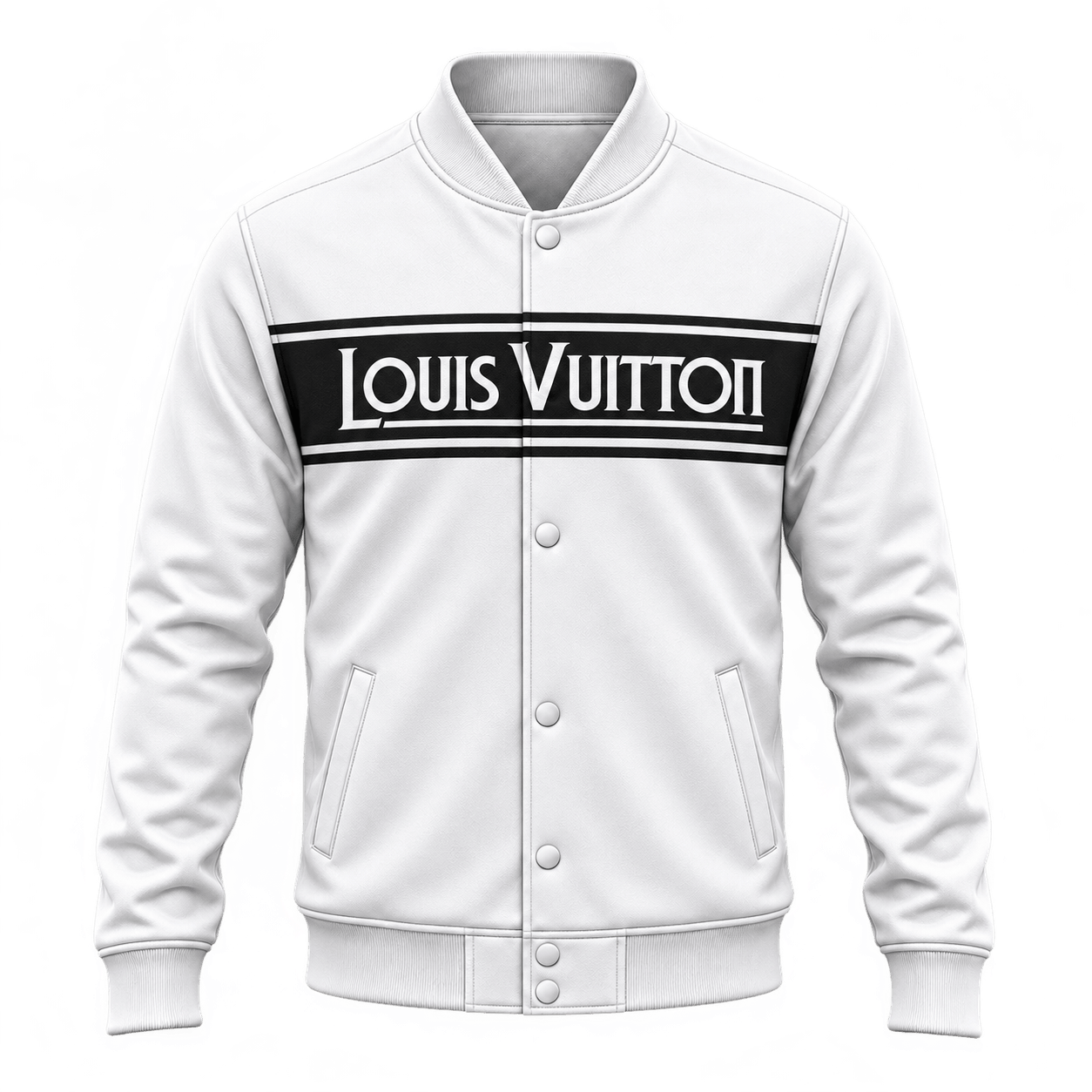Louis Vuitton | Signature Stripe Logo Baseball Jacket Fall 2026 Collection