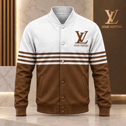 Louis Vuitton | Chocolate Varsity Stripes Baseball Jacket Fall 2026 Collection
