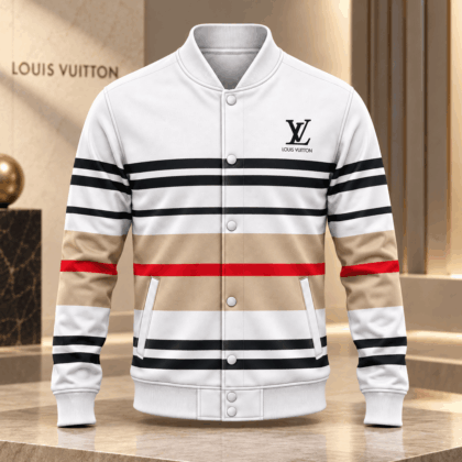 Louis Vuitton | Multicolor Horizontal Stripes Baseball Jacket Fall 2026 Collection