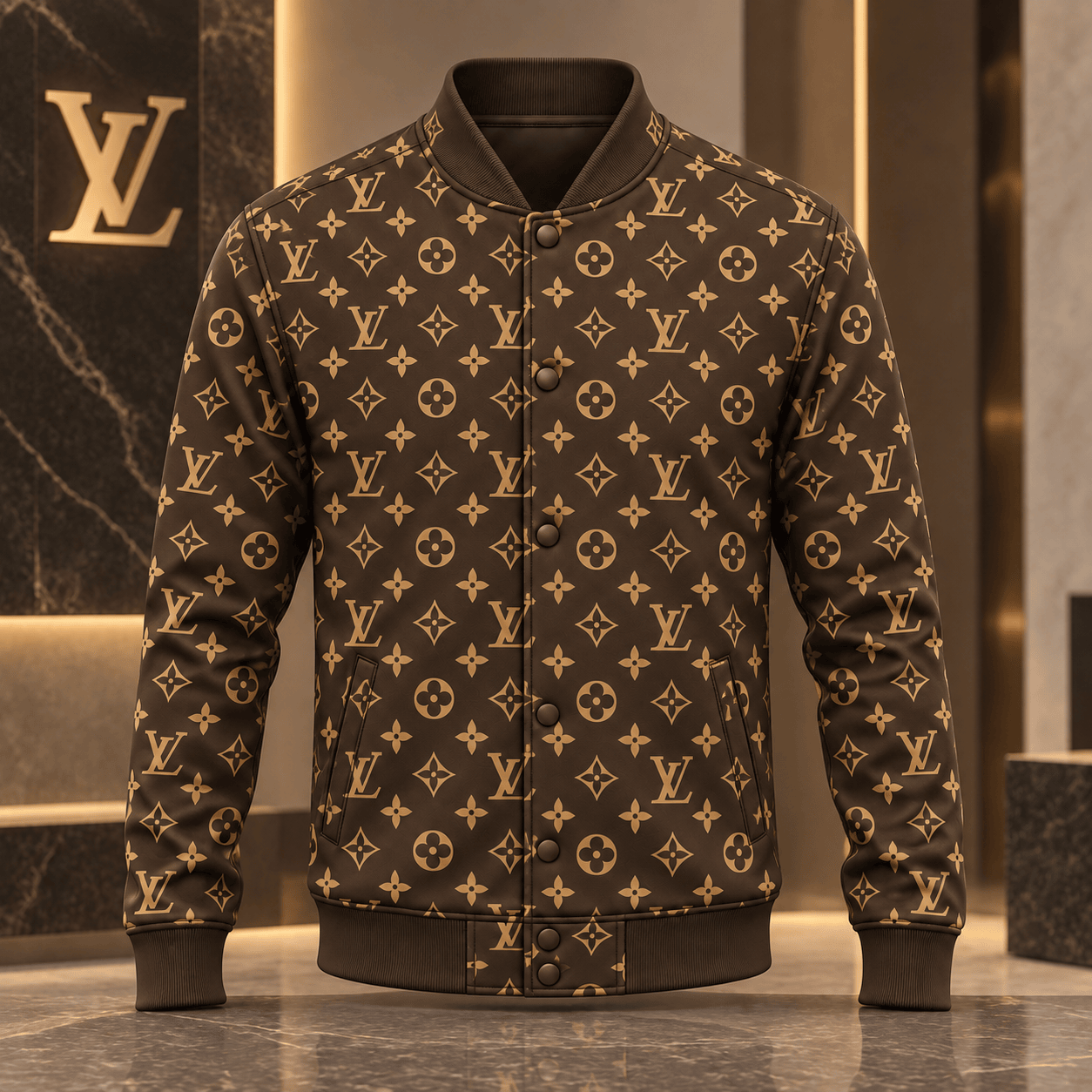 Louis Vuitton | Classic Monogram Canvas Baseball Jacket Fall 2026 Collection