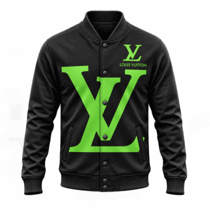 Louis Vuitton | Neon Green Oversized Monogram Baseball Jacket Winter 2026 Collection