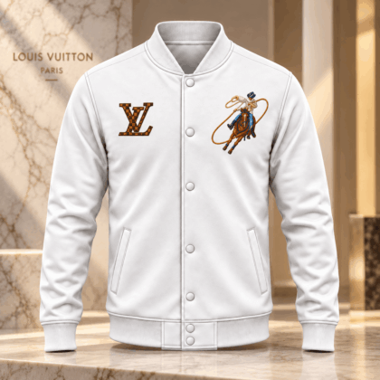 Louis Vuitton | Rodeo Monogram Embroidery Baseball Jacket Fall 2026 Collection