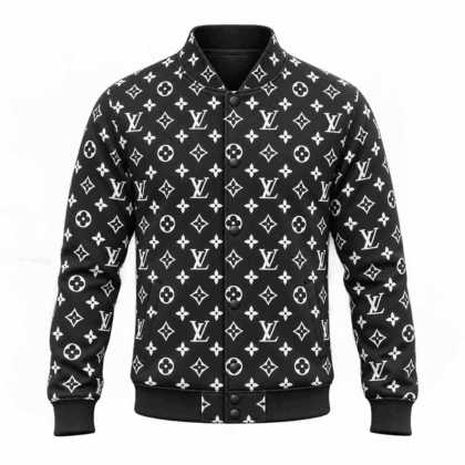 Louis Vuitton | Monochrome Monogram Print Baseball Jacket Winter 2026 Collection
