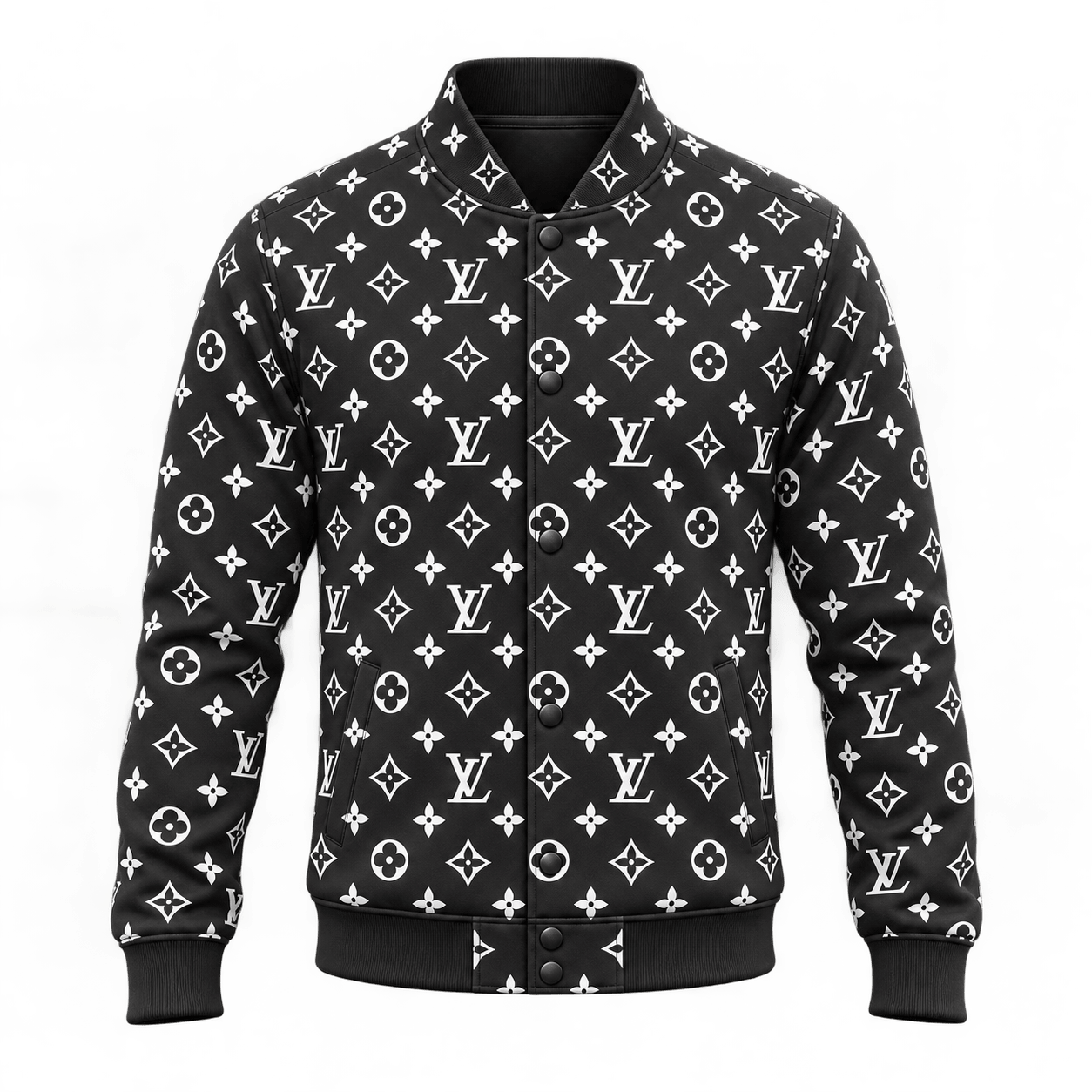 Louis Vuitton | Monochrome Monogram Print Baseball Jacket Winter 2026 Collection