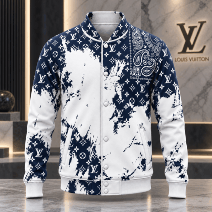 Louis Vuitton | Monogram Paisley Splatter Baseball Jacket Winter 2026 Collection