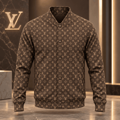 Louis Vuitton | Classic Brown Monogram Baseball Jacket Winter 2026 Collection