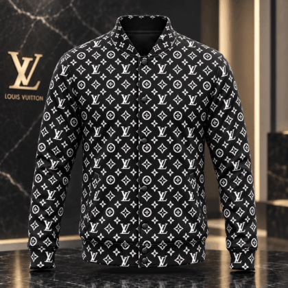 Louis Vuitton | Monochrome Monogram Print Baseball Jacket Winter 2026 Collection