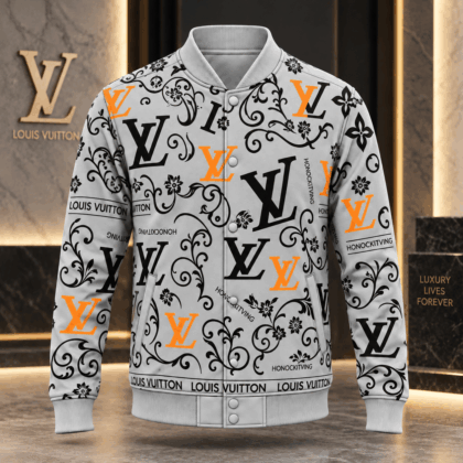 Louis Vuitton | Floral Scroll Monogram Print Baseball Jacket Winter 2026 Collection