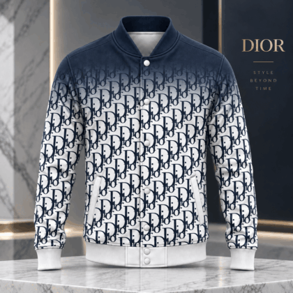 Dior | Oblique Monogram Gradient Baseball Jacket Fall 2026 Edition