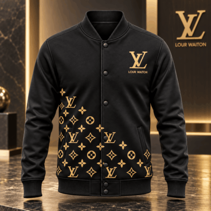Louis Vuitton | Gold Monogram Scatter Baseball Jacket Holiday 2026 Collection