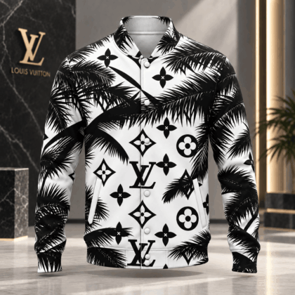 Louis Vuitton | Monogram Palm Print Baseball Jacket Holiday 2026 Collection