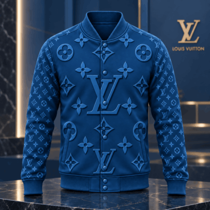 Louis Vuitton | Tonal Embossed Monogram Baseball Jacket Holiday 2026 Collection