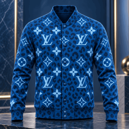 Louis Vuitton | Monogram Leopard Print Baseball Jacket Holiday 2026 Collection