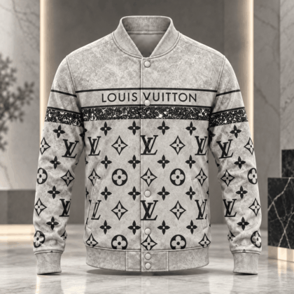 Louis Vuitton | Marbled Monogram Stripe Baseball Jacket Holiday 2026 Collection