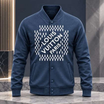 Louis Vuitton | Dotted Frame Graphic Baseball Jacket Holiday 2026 Collection
