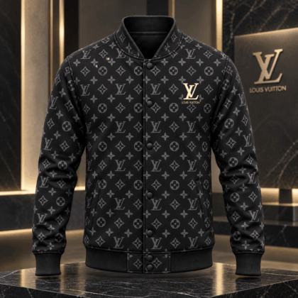 Louis Vuitton | Shadow Monogram Print Baseball Jacket Holiday 2026 Collection