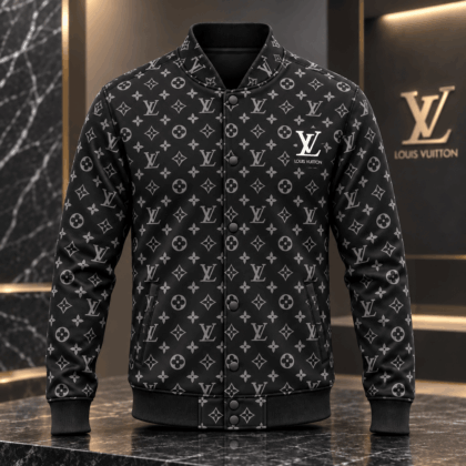 Louis Vuitton | Monochrome Monogram Print Baseball Jacket Christmas 2026 Collection
