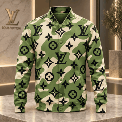 Louis Vuitton | Monogram Camouflage Print Baseball Jacket Christmas 2026 Collection