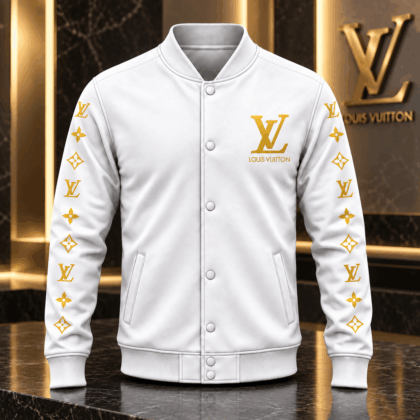 Louis Vuitton | Golden Monogram Sleeve Print Baseball Jacket Christmas 2026 Collection