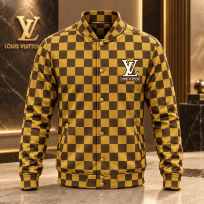 Louis Vuitton | Golden Damier Check Baseball Jacket Christmas 2026 Collection
