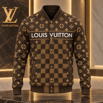 Louis Vuitton | Monogram Checkerboard Print Baseball Jacket Christmas 2026 Collection