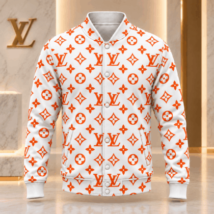 Louis Vuitton | Orange Monogram Print Baseball Jacket Thanksgiving 2026 Collection