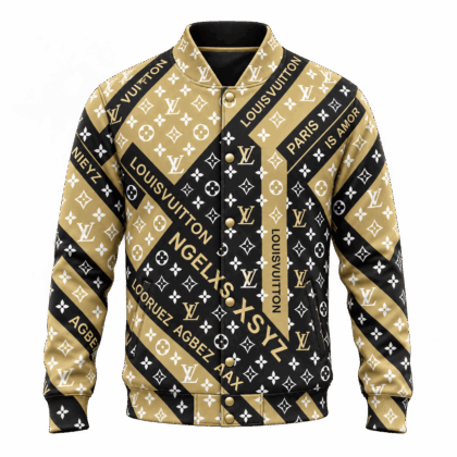 Louis Vuitton | Gold Diagonal Monogram Baseball Jacket Thanksgiving 2026 Collection