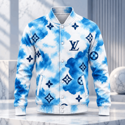 Louis Vuitton | Blue Watercolor Monogram Baseball Jacket Thanksgiving 2026 Collection