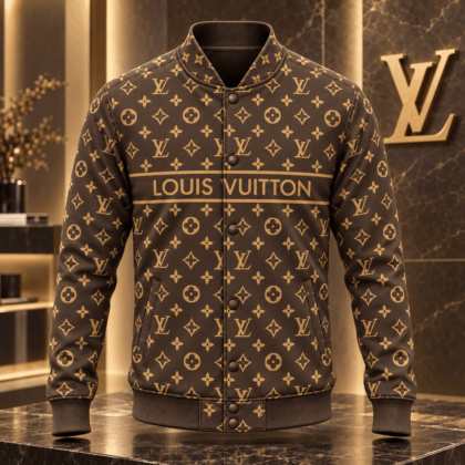 Louis Vuitton | Monogram Logo Stripe Baseball Jacket Thanksgiving 2026 Collection
