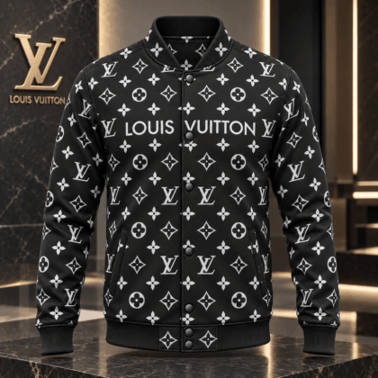 Louis Vuitton | Monochrome Allover Monogram Baseball Jacket Thanksgiving 2026 Collection