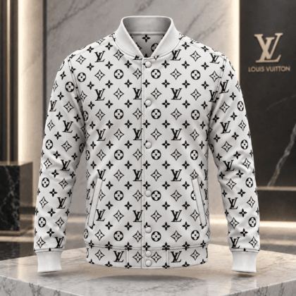 Louis Vuitton | Monochrome Monogram Print Baseball Jacket Thanksgiving 2026 Collection
