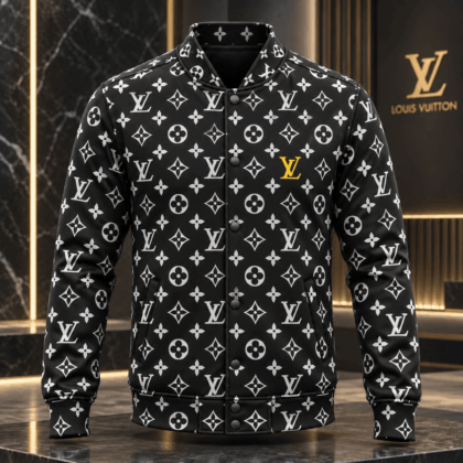 Louis Vuitton | Monochrome Heritage Monogram Baseball Jacket Thanksgiving 2026 Collection
