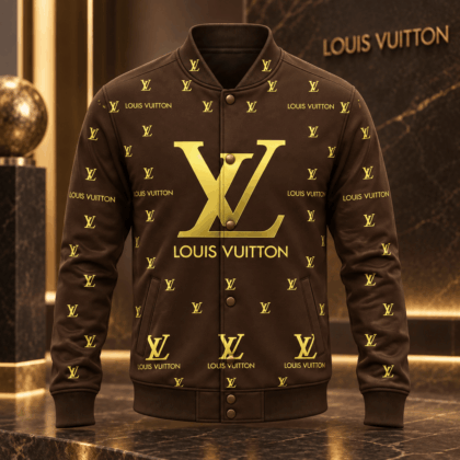 Louis Vuitton | Oversized Gold Monogram Baseball Jacket Thanksgiving 2026 Collection