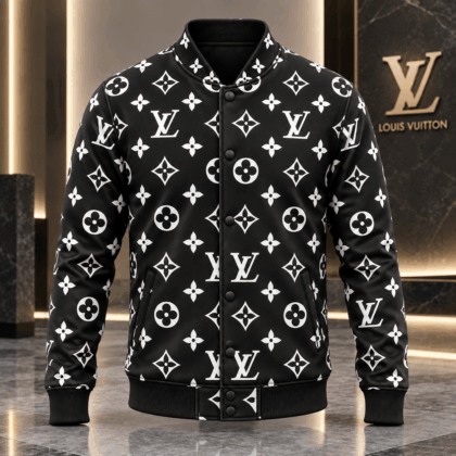 Louis Vuitton | Monochrome Oversized Monogram Baseball Jacket Thanksgiving 2026 Collection