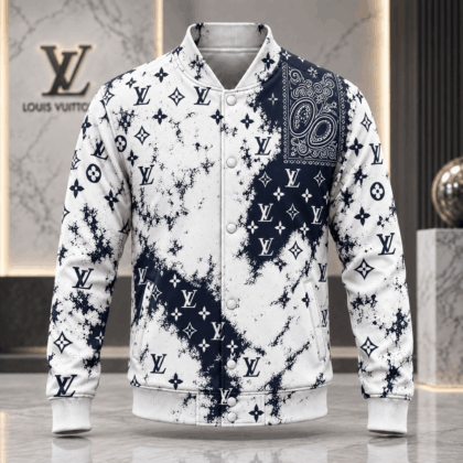 Louis Vuitton | Monogram Bandana Splatter Baseball Jacket Thanksgiving 2026 Collection