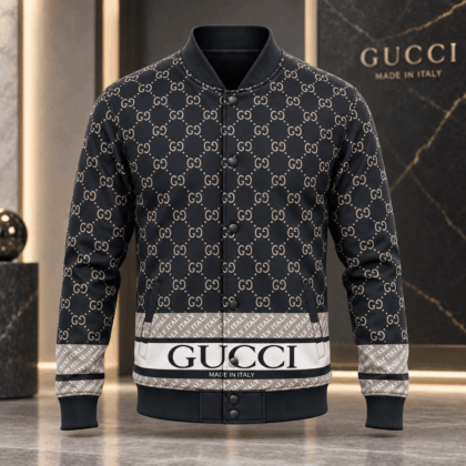 Gucci | Dotted Diamond Monogram Baseball Jacket Fall 2026 Drop