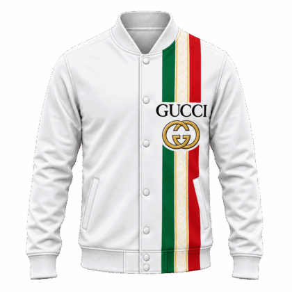Gucci | Tricolor Monogram Stripe Baseball Jacket Fall 2026 Drop