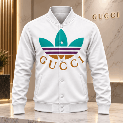Gucci | Multicolor Trefoil Emblem Baseball Jacket Fall 2026 Drop
